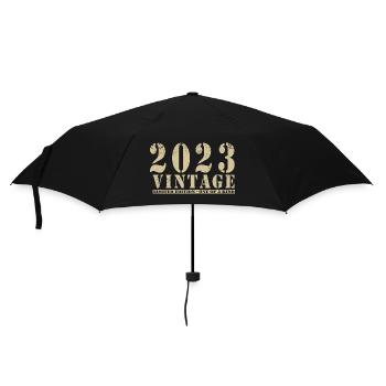 Original 2023 Vintage Vintage Retro Birthday - Umbrella (small) - black - Front