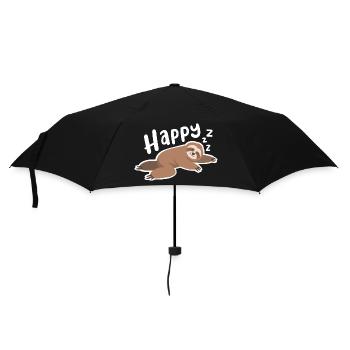 Schlafendes Faultier Schlaf Nickerchen - Regenschirm (klein) - Schwarz - Vorne