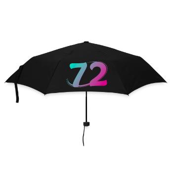 Nummer 71 mehrfarbig - Regenschirm (klein) - Schwarz - Vorne