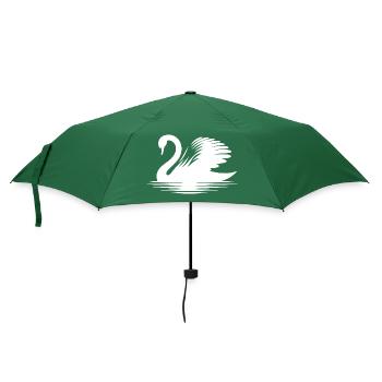 Silhouette de cygne élégante, beau portrait - Parapluie standard - vert bouteille - Devant