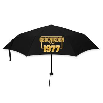 Wedding 1977 - Umbrella (small) - black - Front