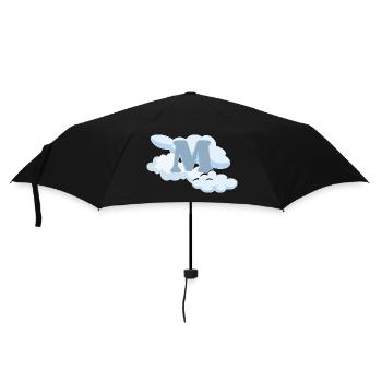 Lettre M Bleue - Parapluie standard - noir - Devant