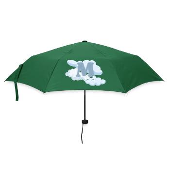 Blue Letter M - Umbrella (small) - bottlegreen - Front