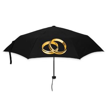 Wedding Rings Symbol - Umbrella (small) - black - Front