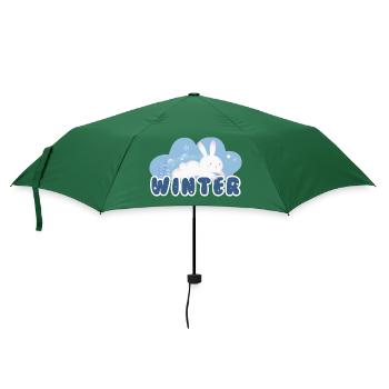 Lapin d’hiver - Parapluie standard - vert bouteille - Devant