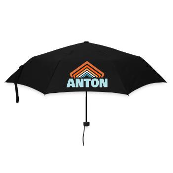 Anton - Regenschirm (klein) - Schwarz - Vorne