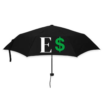 Buchstabe E Dollar - Regenschirm (klein) - Schwarz - Vorne