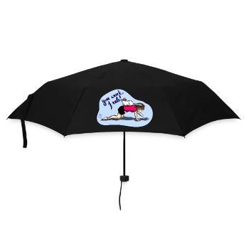 You work I rule - Regenschirm (klein) - Schwarz - Vorne