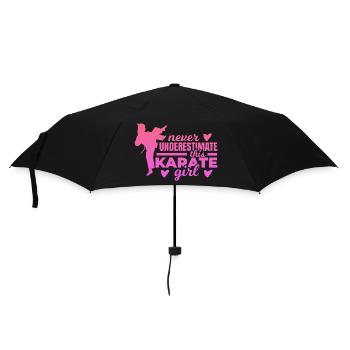 Ne sous-estimez jamais une fille de karaté - Parapluie standard - noir - Devant