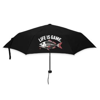 LIFE IS GAME - Umbrella (small) - black - Front