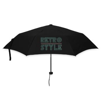 Retro Style - Neon - Regenschirm (klein) - Schwarz - Vorne