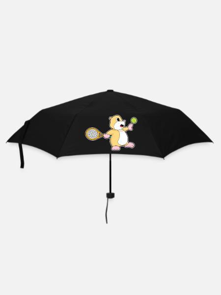 Hamster Tennis Tennisschläger - Regenschirm (klein) - Schwarz
