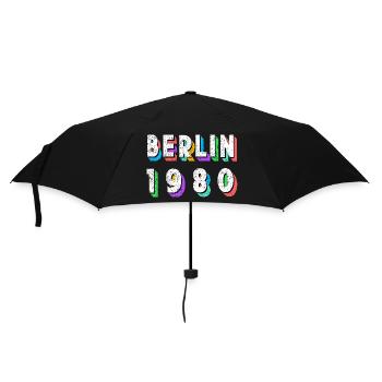 Berlin 1980 Retro Neon - Umbrella (small) - black - Front