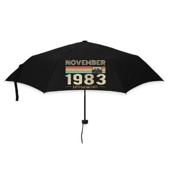 November 1983 Vintage Birthday Retro Tee - Parapluie standard - noir - Devant