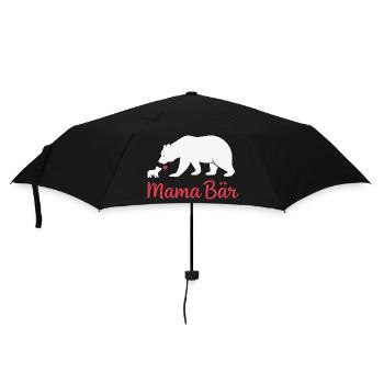 Future Mom MAMA BEAR Retro Funny - Umbrella (small) - black - Front