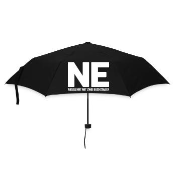 NE? Cool rejection shirt with a clear message - Umbrella (small) - black - Front