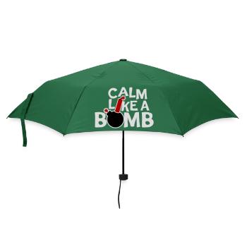 Calme comme une bombe Paradoxe Ironie Humour Blague explosive - Parapluie standard - vert bouteille - Devant