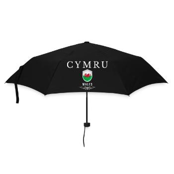 Welsh pride, I love Wales - Umbrella (small) - black - Front