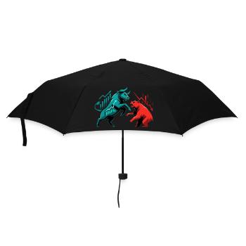 Bulls vs Bears Stock Market Fight Stocks Gift - Umbrella (small) - black - Front