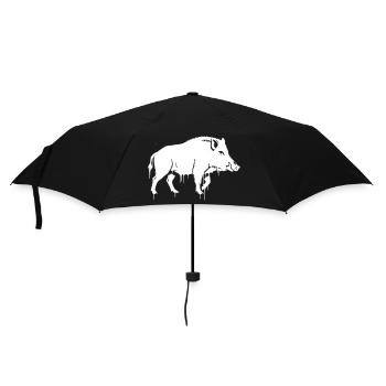 Wildschwein Graffiti Streetwear Vektor - Regenschirm (klein) - Schwarz - Vorne