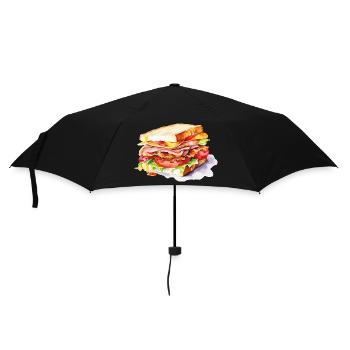 Sandwich Illustration - Umbrella (small) - black - Front