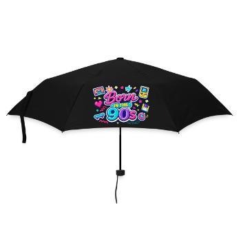 Né dans les années 90, style néon rétro - Parapluie standard - noir - Devant