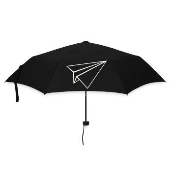 Art en ligne d’avions en papier - Parapluie standard - noir - Devant