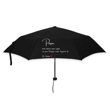 Papa Mon héros Message émouvant enfant - Parapluie standard - noir - Devant