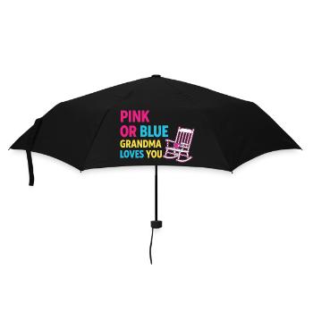 Geschlechterenthüllung Babyparty Rosa oder Blaue Oma - Regenschirm (klein) - Schwarz - Vorne