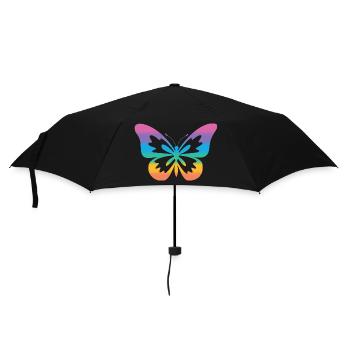 Schmetterling Regenbogen Autismus-Spektrum - Regenschirm (klein) - Schwarz - Vorne