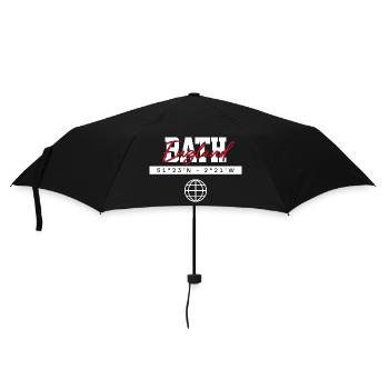 Bath England Koordinaten Reise Souvenir - Regenschirm (klein) - Schwarz - Vorne