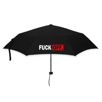 Fuck off - Statement Aussage - Umbrella (small) - black - Front