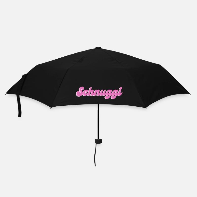 Schnuggi in rosa - Regenschirm (klein) - Schwarz