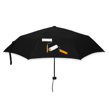 Rouleau, rouleau à tapisser, Artisans , Cadeau - Parapluie standard - noir - Devant
