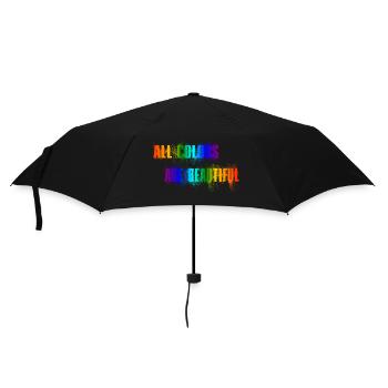 All Colors Are Beautiful - acab - Regenschirm (klein) - Schwarz - Vorne