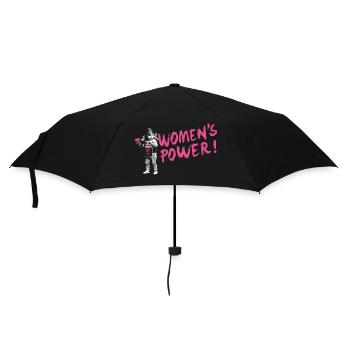 FRAUENPOWER! - Internationaler Frauentag - Regenschirm (klein) - Schwarz - Vorne