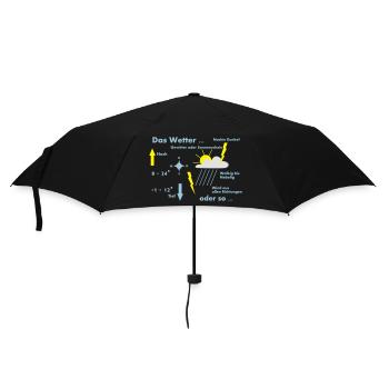 wetter wetterkarte europa - Regenschirm (klein) - Schwarz - Vorne