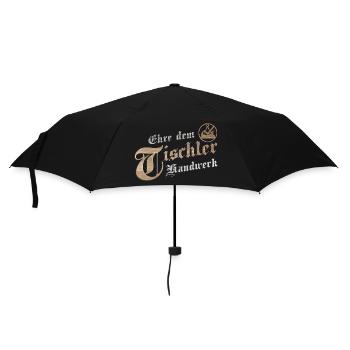 Ehre dem Handwerk Tischler Zunftzeichen - Regenschirm (klein) - Schwarz - Vorne