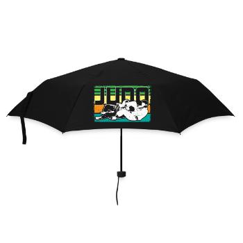Judo Judoka Sportler Geschenkidee - Regenschirm (klein) - Schwarz - Vorne