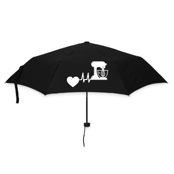 Baker Baking Heartbeat Bakery Hobby Confectioner - Umbrella (small) - black - Front