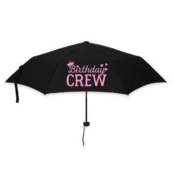 Birthday crew - Umbrella (small) - black - Front