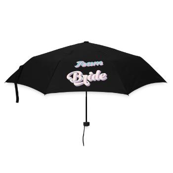 Braut-Team team bride Junggesellinnenparty - Regenschirm (klein) - Schwarz - Vorne