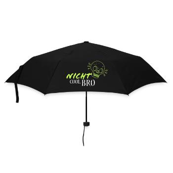 "NICHT COOL BRO" - Regenschirm (klein) - Schwarz - Vorne