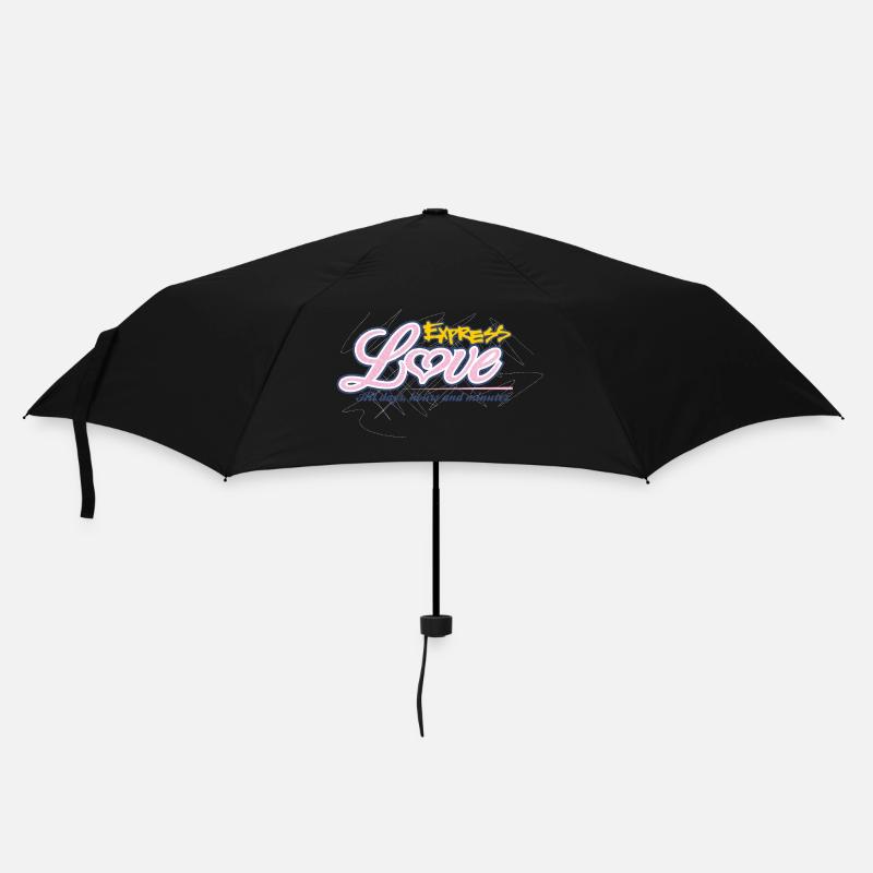 Liebe - Regenschirm (klein) - Schwarz