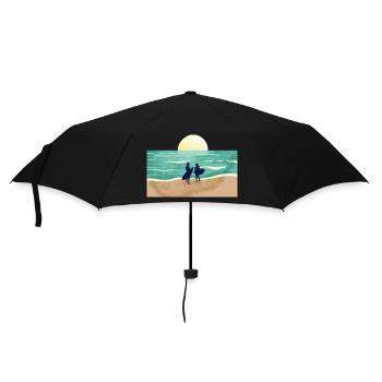Summer Sunset Surfer - Umbrella (small) - black - Front