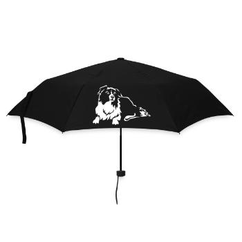 Border Collie « Black Edition » - Parapluie standard - noir - Devant