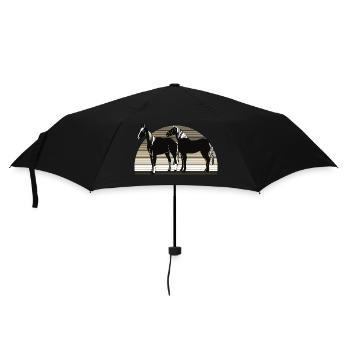 Pferde - Regenschirm (klein) - Schwarz - Vorne