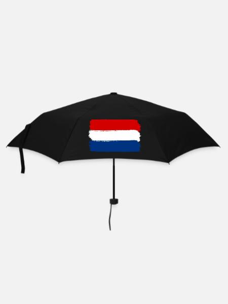 Holland Flagge used look - Regenschirm (klein) - Schwarz