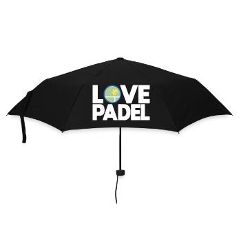 Padel - Geschenk für Padel-Liebhaber - Regenschirm (klein) - Schwarz - Vorne