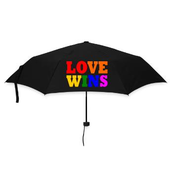 Love wins - Umbrella (small) - black - Front